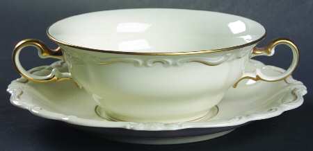 3102 Flat Cream Soup Bowl & Saucer Set