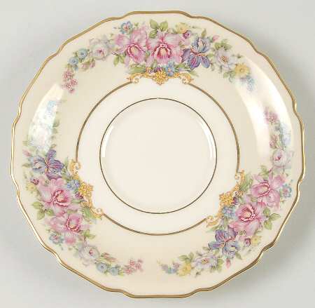 Gwendolyn (Yellow or Yellow & Red Scrolls) Saucer for Bouillon Cup