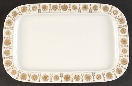 Golden Suns 13" Oval Serving Platter