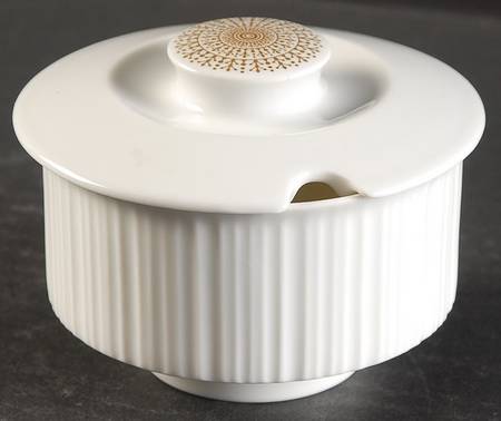 Golden Suns Sugar Bowl & Lid