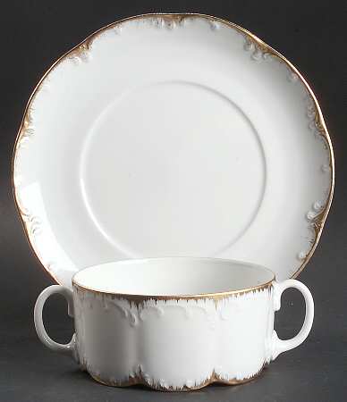 Rambouillet Flat Cream Soup Bowl & Saucer Set