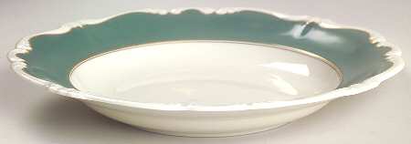 Raphael Green Rim Soup Bowl