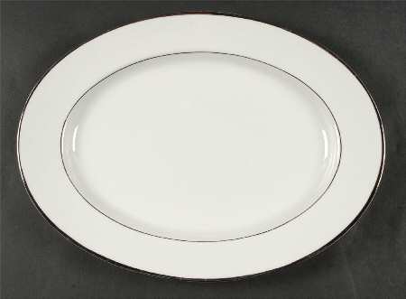 Regent (Platinum Trim) 14" Oval Serving Platter