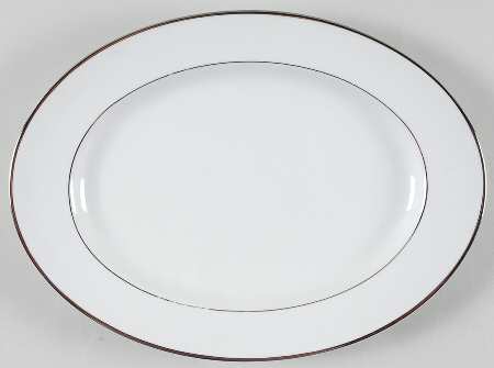 Regent (Platinum Trim) 12" Oval Serving Platter