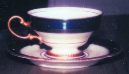Regent Cobalt (Blue Band, Gold Trim) Footed Cup & Saucer Set