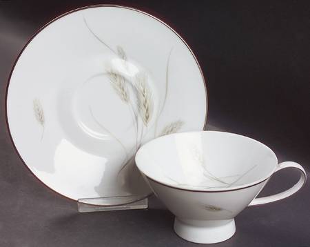 Regina Platinum Footed Cup & Saucer Set