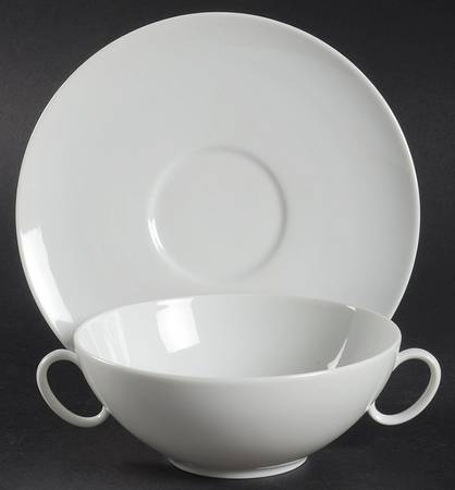 Rhythm Flat Cream Soup Bowl & Saucer Set