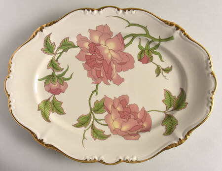 Rigoletto (Pompadour, Gold) 14" Oval Serving Platter