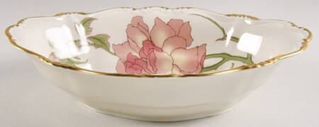 Rigoletto (Pompadour, Gold) 11" Oval Vegetable Bowl