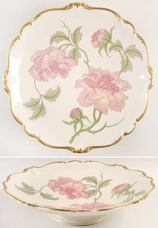 Rigoletto (Pompadour, Gold) Round Compote (Height X Width)