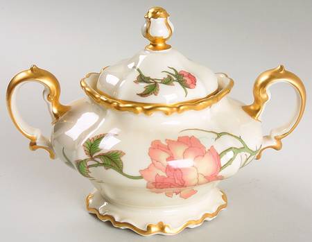 Rigoletto (Pompadour, Gold) Sugar Bowl & Lid
