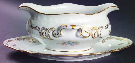 Rokoko Gravy Boat with Attached Underplate
