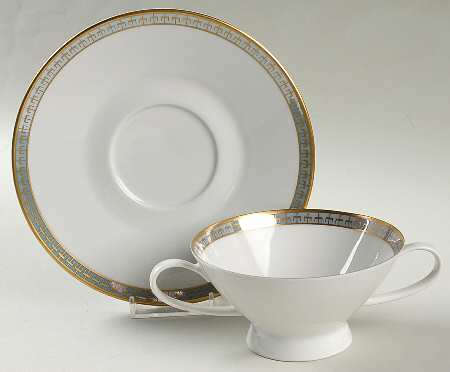 Rondo Footed Cream Soup Bowl & Saucer Set