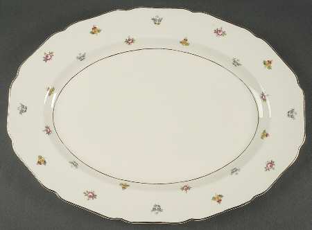 Rob Roy (Scalloped) 14" Oval Serving Platter