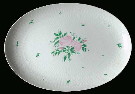 Romance Rose 15" Oval Serving Platter