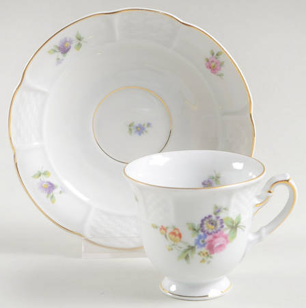 Rosemary Footed Demitasse Cup & Saucer Set