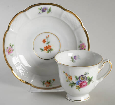 Rosemary Footed Demitasse Cup & Saucer Set