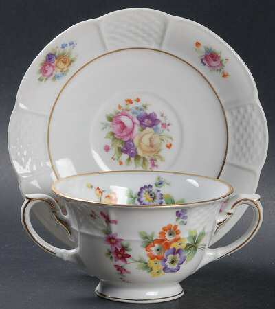Rosemary Footed Bouillon Cup & Saucer