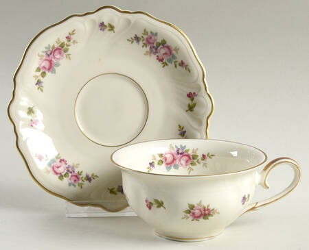 Rose Flat Cup & Saucer Set