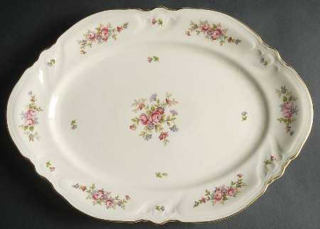 Rose 15" Oval Serving Platter