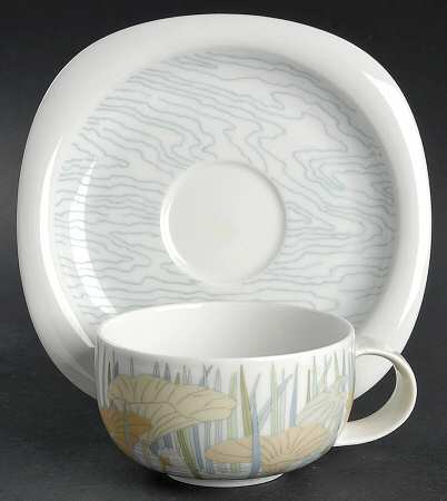 Roseau Flat Cup & Saucer Set