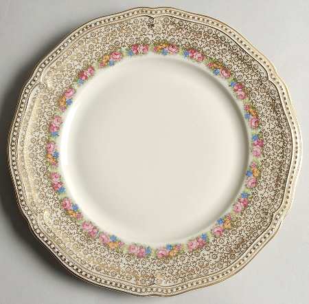 Rose Point Luncheon Plate