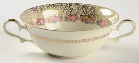 Rose Point Flat Cream Soup Bowl