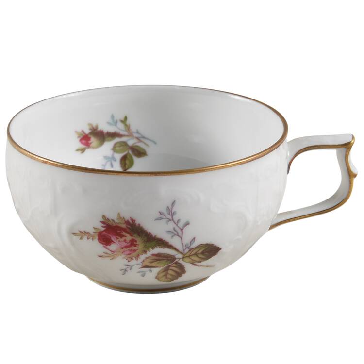 Rose White Flat Cup