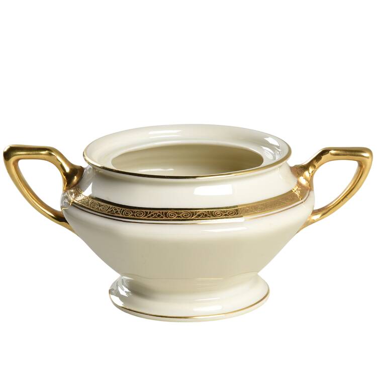 Royal (2462, Continental Ivory, Encrusted) Sugar Bowl No Lid