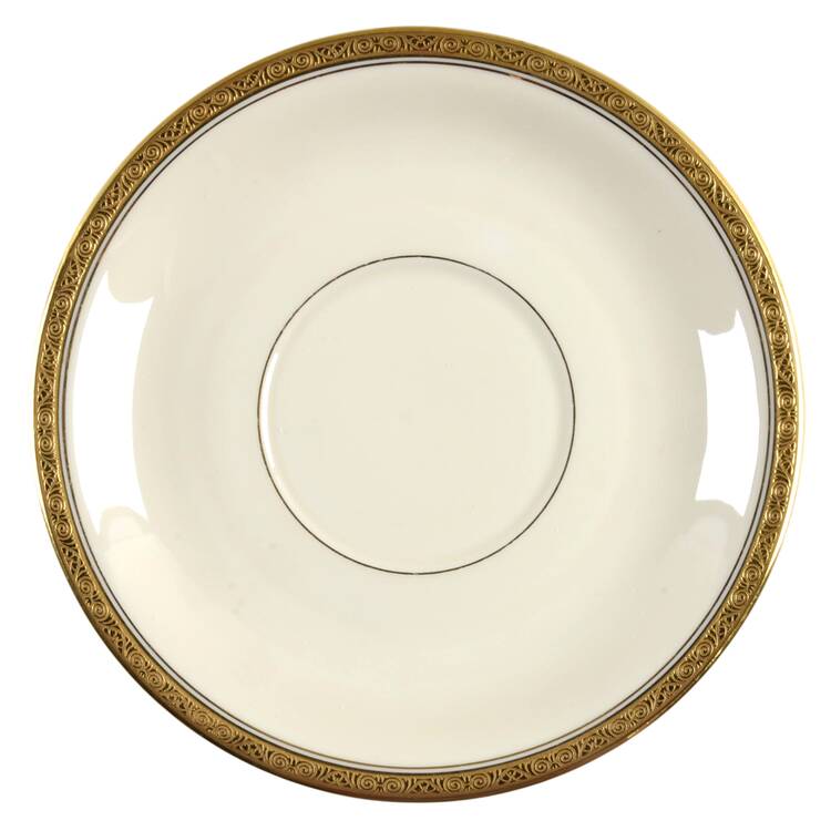 Royal (2462, Continental Ivory, Encrusted) Saucer for Cream Soup Bowl