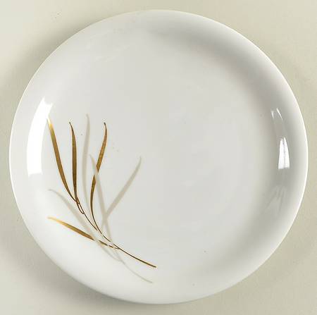 Royal (Form E, Gray and Gold Leaves) Salad Plate