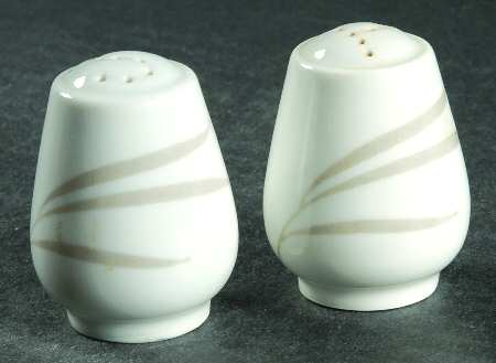 Royal (Form E, Gray and Gold Leaves) Salt & Pepper Set