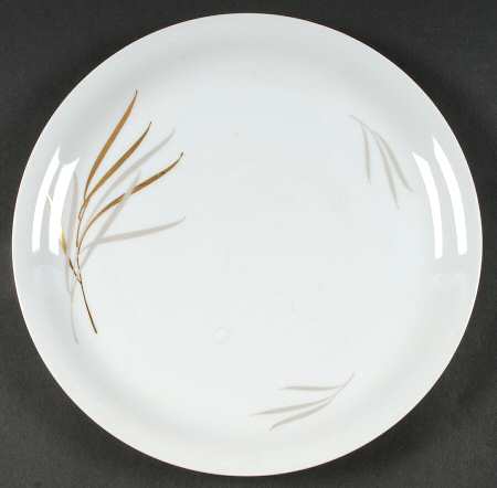 Royal (Form E, Gray and Gold Leaves) 11" Chop Plate (Round Platter)