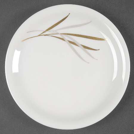 Royal (Form E, Gray and Gold Leaves) Bread & Butter Plate