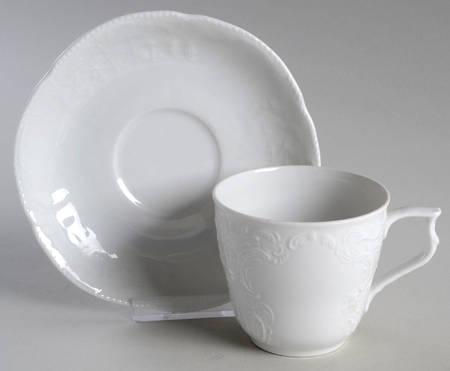 Sanssouci White Flat Cup & Saucer Set