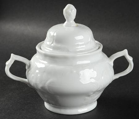 Sanssouci White Sugar Bowl & Lid by Rosenthal - Continental