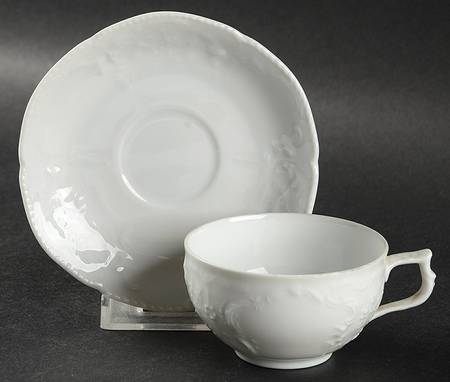 Sanssouci White Flat Demitasse Cup & Saucer Set