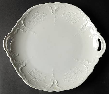 Sanssouci White Handled Cake Plate