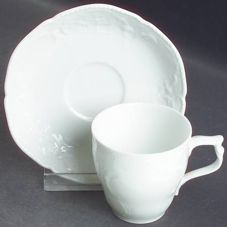 Sanssouci White Flat Demitasse Cup & Saucer Set