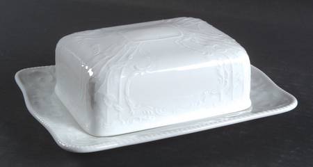 Sanssouci White Rectangular Covered Butter