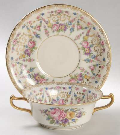 Santa Rosa Flat Cream Soup Bowl & Saucer Set