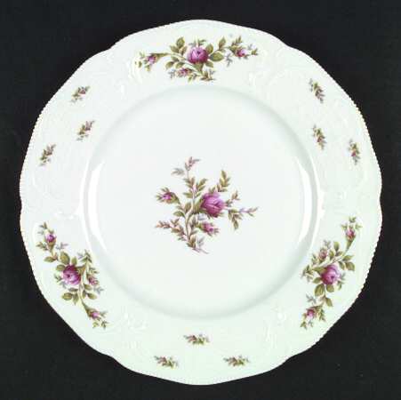 Sanssouci Rose White (Gold Trim) Dinner Plate