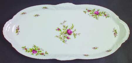 Sanssouci Rose White (Gold Trim) Large Sandwich Tray