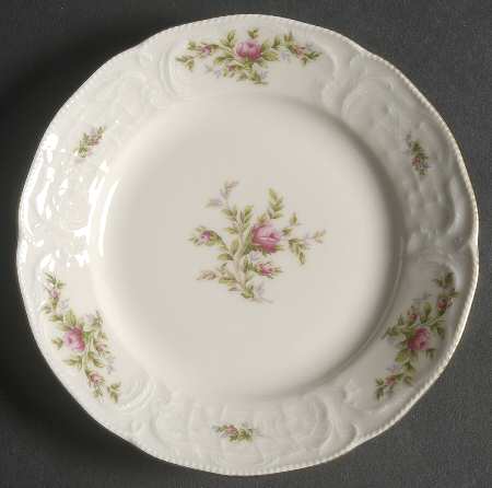 Sanssouci Rose White (Gold Trim) Dessert/Pie Plate