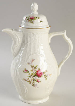 Sanssouci Rose Ivory (Gold Trim) Small Coffee Pot & Lid