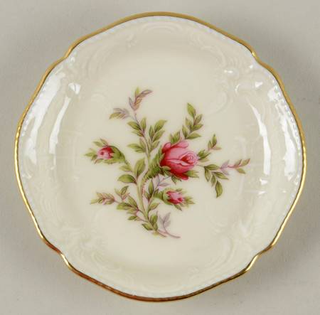 Sanssouci Rose Ivory (Gold Trim) Butter Pat