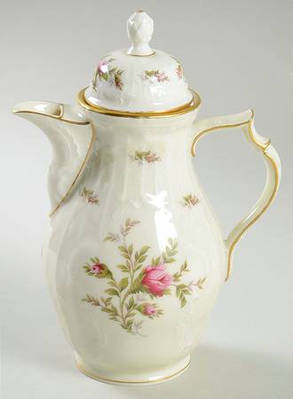 Sanssouci Rose Ivory (Gold Trim) Mini Coffee Pot & Lid