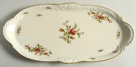 Sanssouci Rose Ivory (Gold Trim) Large Sandwich Tray