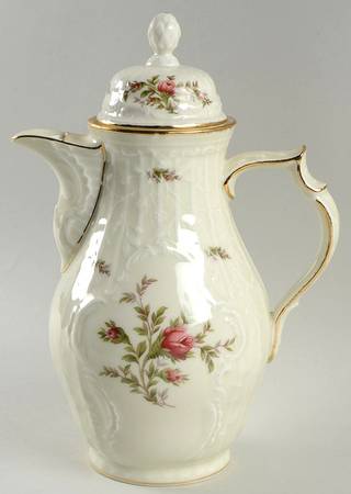 Sanssouci Rose Ivory (Gold Trim) Small Coffee Pot & Lid