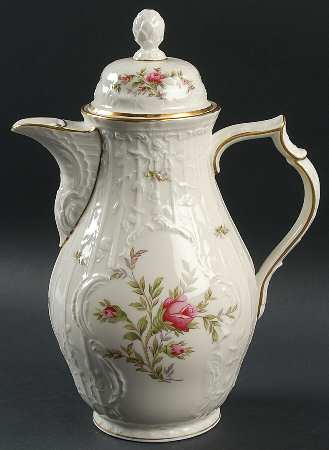 Sanssouci Rose Ivory (Gold Trim) Coffee Pot & Lid